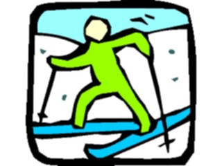 Sticker Custom Preview Image #120810 Sports Cartoons Skiing Cross Country2