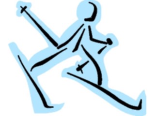 Sticker Custom Preview Image #120812 Sports Cartoons Skiing Downhill