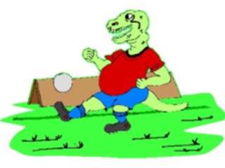 Sticker Custom Preview Image #120832 Sports Cartoons Soccer Dinosaur