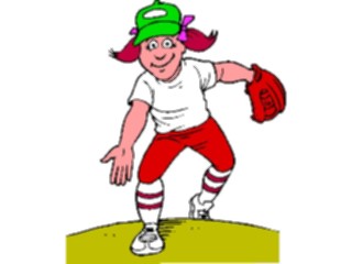 Sticker Custom Preview Image #120942 Sports Cartoons Softball Pitcher1