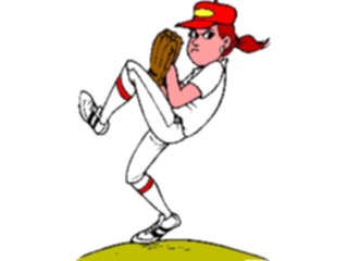 Sticker Custom Preview Image #120943 Sports Cartoons Softball Pitcher2