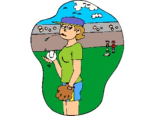 Sticker Custom Preview Image #120945 Sports Cartoons Softball Pitcher4