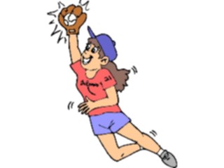 Sticker Custom Preview Image #120949 Sports Cartoons Softball Player4