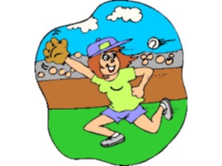 Sticker Custom Preview Image #120951 Sports Cartoons Softball Player6