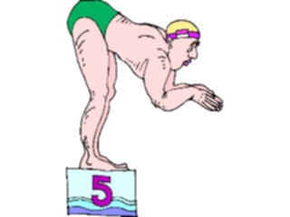 Sticker Custom Preview Image #121007 Sports Cartoons Swimmer14