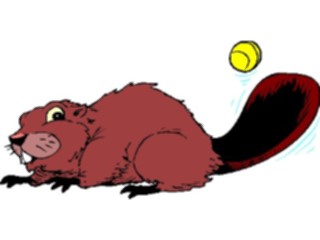 Sticker Custom Preview Image #121339 Sports Cartoons Tennis Beaver