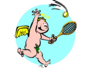 Sticker Custom Preview Image #121340 Sports Cartoons Tennis Cherub