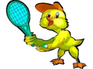 Sticker Custom Preview Image #121342 Sports Cartoons Tennis Chick2