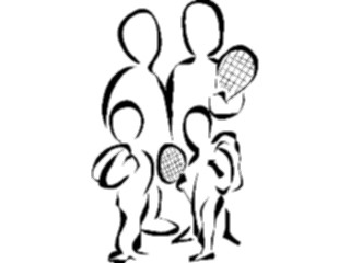 Sticker Custom Preview Image #121350 Sports Cartoons Tennis Family