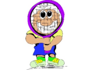 Sticker Custom Preview Image #121351 Sports Cartoons Tennis Hiding