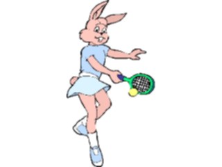 Sticker Custom Preview Image #121354 Sports Cartoons Tennis Rabbit