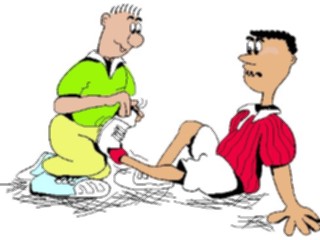 Sticker Custom Preview Image #121360 Sports Cartoons Treatingan Injury