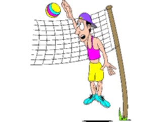 Sticker Custom Preview Image #121368 Sports Cartoons Volleyball01