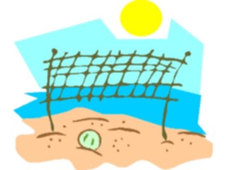 Sticker Custom Preview Image #121427 Sports Cartoons Volleyball Beach