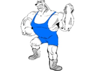 Sticker Custom Preview Image #121457 Sports Cartoons Wrestler Bear