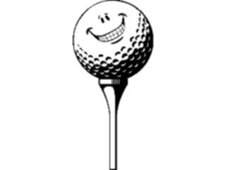 Sticker Custom Preview Image #121715 Sports Golf Ball Tee Cartoon