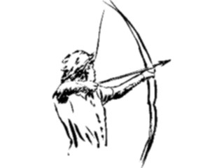 Sticker Custom Preview Image #121876 Sports Line Art Archery