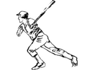 Sticker Custom Preview Image #121877 Sports Line Art Baseball Batter01