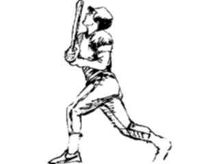 Sticker Custom Preview Image #121879 Sports Line Art Baseball Batter03