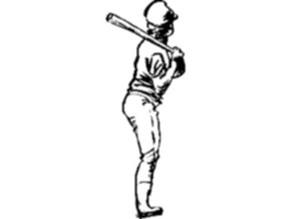 Sticker Custom Preview Image #121880 Sports Line Art Baseball Batter04