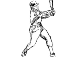 Sticker Custom Preview Image #121881 Sports Line Art Baseball Batter05