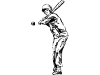 Sticker Custom Preview Image #121883 Sports Line Art Baseball Batter07