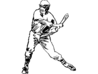 Sticker Custom Preview Image #121884 Sports Line Art Baseball Batter08