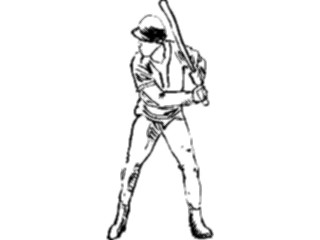 Sticker Custom Preview Image #121889 Sports Line Art Baseball Batter13