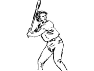 Sticker Custom Preview Image #121891 Sports Line Art Baseball Batter15