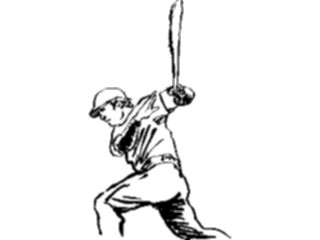 Sticker Custom Preview Image #121893 Sports Line Art Baseball Batter17