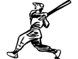 Sticker Custom Preview Image #121894 Sports Line Art Baseball Batter18