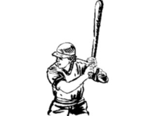 Sticker Custom Preview Image #121895 Sports Line Art Baseball Batter19