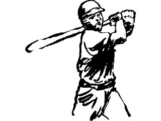 Sticker Custom Preview Image #121898 Sports Line Art Baseball Batter22