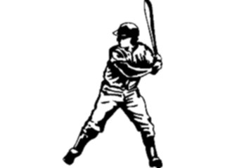 Sticker Custom Preview Image #121901 Sports Line Art Baseball Batter25