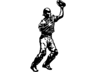 Sticker Custom Preview Image #121908 Sports Line Art Baseball Catcher5