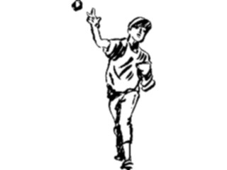 Sticker Custom Preview Image #121912 Sports Line Art Baseball Pitcher4