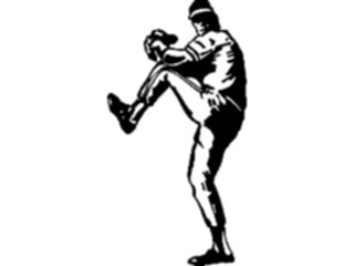 Sticker Custom Preview Image #121916 Sports Line Art Baseball Pitcher8
