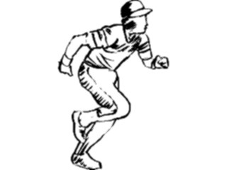 Sticker Custom Preview Image #121918 Sports Line Art Baseball Player01