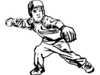 Sticker Custom Preview Image #121921 Sports Line Art Baseball Player04