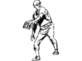 Sticker Custom Preview Image #121922 Sports Line Art Baseball Player05