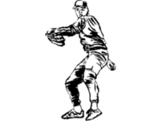 Sticker Custom Preview Image #121923 Sports Line Art Baseball Player06