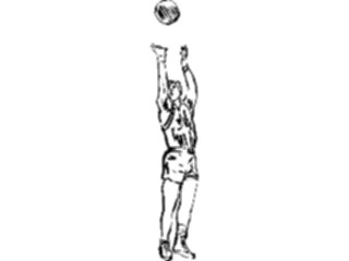 Sticker Custom Preview Image #121932 Sports Line Art Basketball Player01