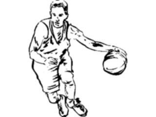 Sticker Custom Preview Image #121934 Sports Line Art Basketball Player03