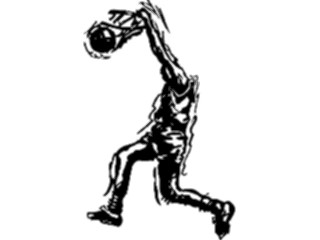 Sticker Custom Preview Image #121939 Sports Line Art Basketball Player08