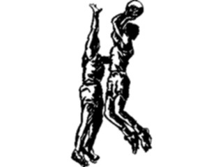 Sticker Custom Preview Image #121944 Sports Line Art Basketball Players2