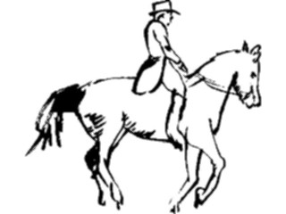 Sticker Custom Preview Image #121974 Sports Line Art Equestrian Dressage