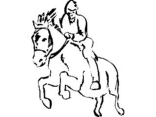 Sticker Custom Preview Image #121978 Sports Line Art Equestrian Jumping4