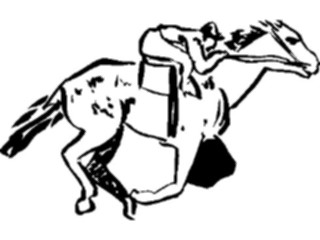 Sticker Custom Preview Image #121979 Sports Line Art Equestrian Racing1