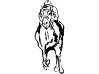 Sticker Custom Preview Image #121980 Sports Line Art Equestrian Racing2