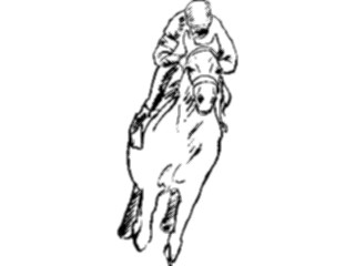 Sticker Custom Preview Image #121981 Sports Line Art Equestrian Racing3